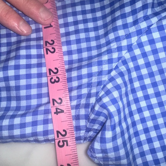 Bugatchi Men Large ‘Blue Checkered’ Short Sleeve Shirt (measures XL) - Picture 10 of 11